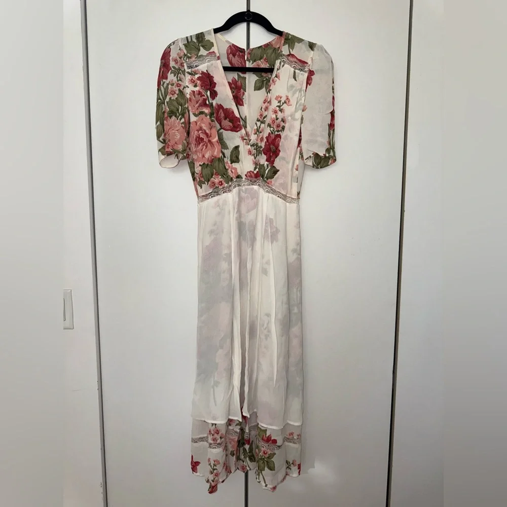 Reformation Pink Floral Midi Dress - Picture 10 of 10